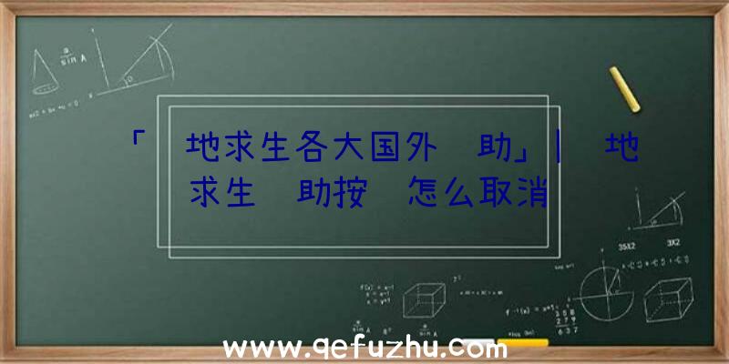 「绝地求生各大国外辅助」|绝地求生辅助按键怎么取消